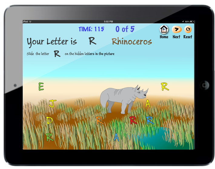 Learning Zoo abc Screen for R